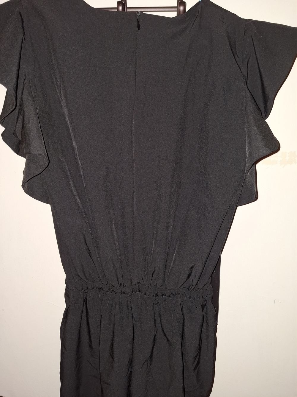 Albion Black Ruffle Sleeve Drawstring Tunic - Picture 2 of 3